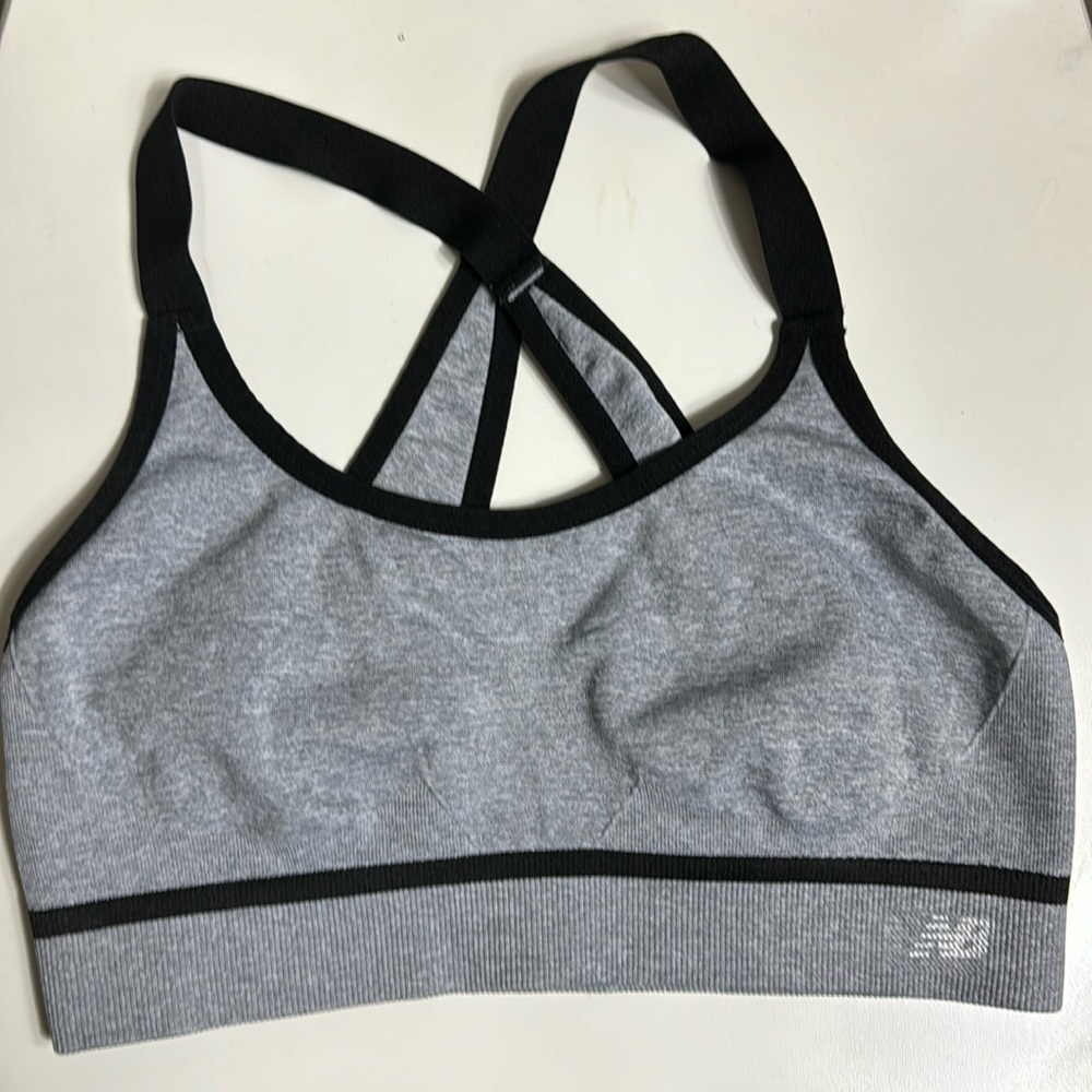 New Balance Grey Sports Bra Size M